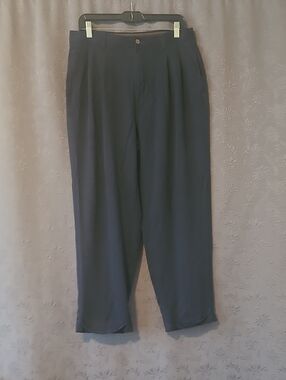 Tommy Bahama Silk Navy Pleated Dress Pants